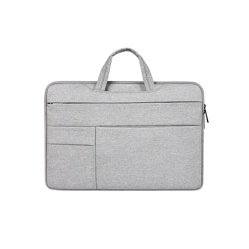 Guangzhou Fuliya Industry Co.,Ltd C-80906 Lightweight multi-compartment laptop bag, thickened plush lining, hidden carry handle, rear document pocket, and Velcro design - multiple colors for 13.3/15.4/15.6-inch laptops.