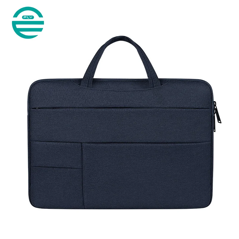 Guangzhou Fuliya Industry Co.,Ltd C-80906 Lightweight multi-compartment laptop bag, thickened plush lining, hidden carry handle, rear document pocket, and Velcro design - multiple colors for 13.3/15.4/15.6-inch laptops.