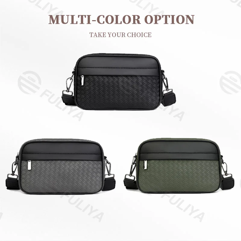 Guangzhou Fuliya Industry Co.,Ltd C-80912 Men's multi-functional shoulder/crossbody bag, water-repellent and wear-resistant, large capacity, multi-layer storage, approx. 0.3kg, adjustable strap - for commuting, outdoor, and daily use.