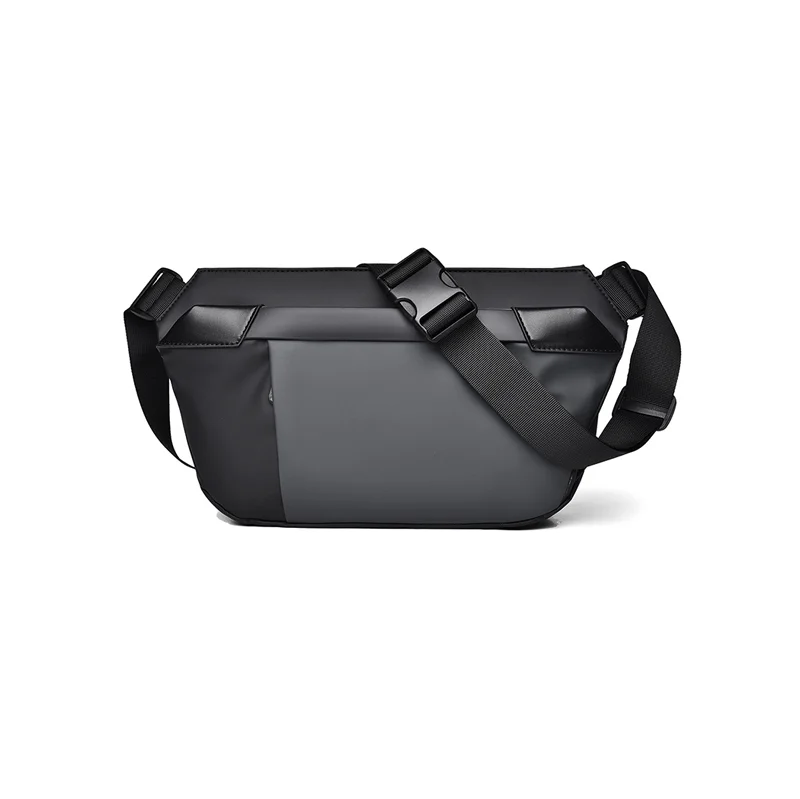 Guangzhou Fuliya Industry Co.,Ltd C-80913  Men's utility crossbody bag, water-repellent, multi-layer storage, fits 7.9" iPad, heavy-duty buckle, quick-release clip, and adjustable strap - for cycling, commuting, and outdoor.