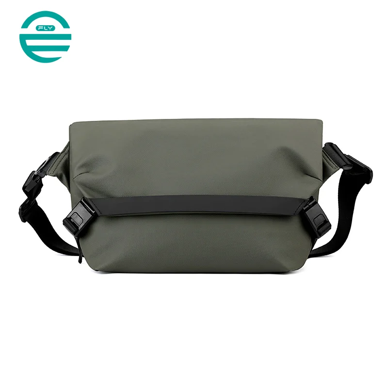 Guangzhou Fuliya Industry Co.,Ltd C-80914 New crossbody bag, water-repellent nylon, multi-layer large capacity, double magnetic buckle, adjustable strap, and luggage strap - hand carry or attach to suitcase for commuting, travel, and daily use.