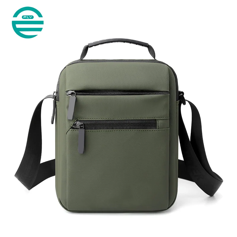 Guangzhou Fuliya Industry Co.,Ltd C-80916 New men's crossbody bag, high-density water-repellent nylon, multi-layer large capacity, multiple pockets, and adjustable strap - hand or shoulder carry for commuting, travel, and outdoor.