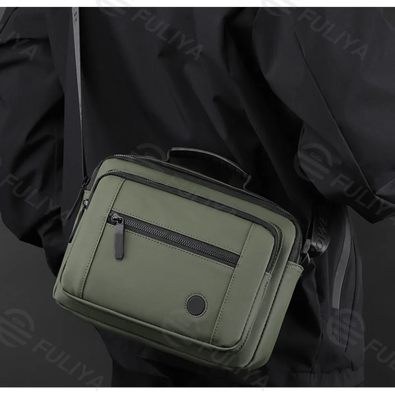 Guangzhou Fuliya Industry Co.,Ltd C-80928 New men's utility crossbody bag, high-density nylon, multi-layer large capacity, anti-theft rear pocket, and durable comfortable handle - for sports, commuting, and cycling.