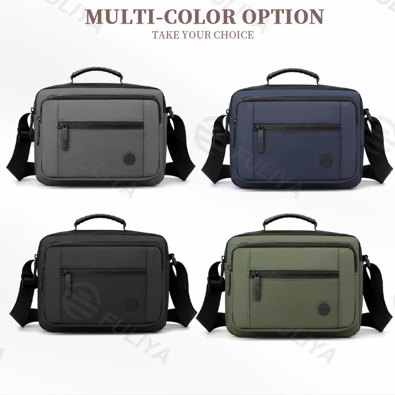 Guangzhou Fuliya Industry Co.,Ltd C-80928 New men's utility crossbody bag, high-density nylon, multi-layer large capacity, anti-theft rear pocket, and durable comfortable handle - for sports, commuting, and cycling.