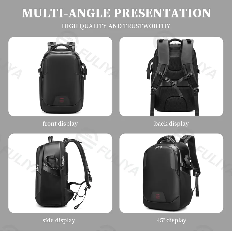 Guangzhou Fuliya Industry Co.,Ltd C-80930 Camera backpack, water-resistant, large capacity, camera compartment, laptop sleeve, removable padded dividers, rear anti-theft opening - for photography and casual use.