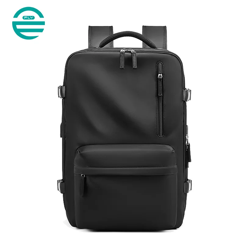 Guangzhou Fuliya Industry Co.,Ltd C-80933 Lightweight backpack, 23L expandable to 39L, 180° opening, large capacity for a 16" laptop and 5-7 days of gear, with shoe compartment, wet/dry pocket, USB port, 3D cushioning back pad, and luggage strap.
