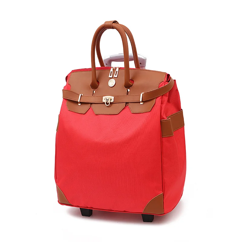Guangzhou Fuliya Industry Co.,Ltd C-80935 Short-trip trolley bag, large capacity with multi-layer structure, holds clothes, sunglasses, phone, and more for travel needs - lightweight hand or pull carry for men and women on short trips.