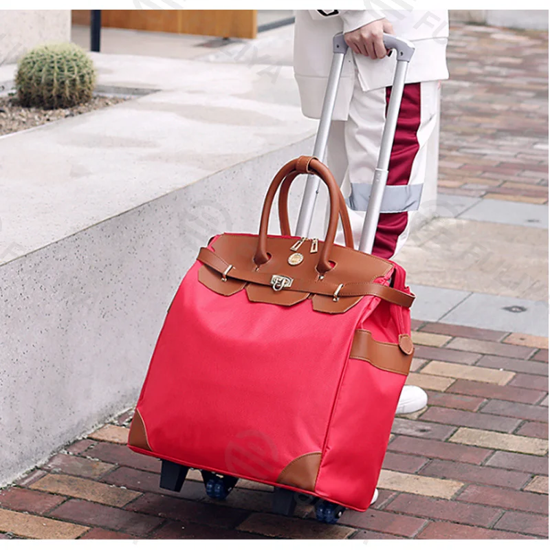 Guangzhou Fuliya Industry Co.,Ltd C-80935 Short-trip trolley bag, large capacity with multi-layer structure, holds clothes, sunglasses, phone, and more for travel needs - lightweight hand or pull carry for men and women on short trips.
