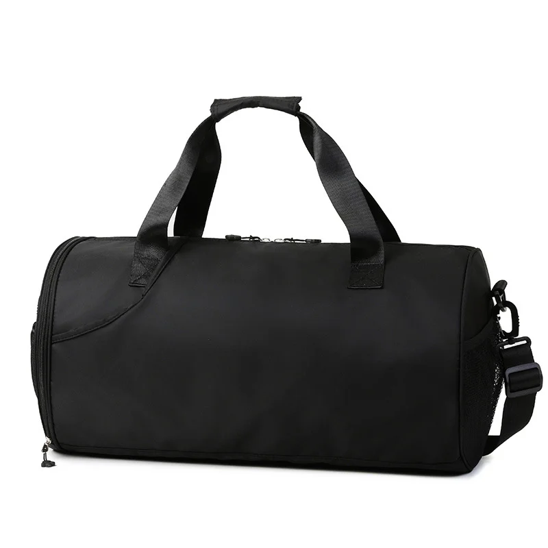 Guangzhou Fuliya Industry Co.,Ltd C-80939 Dry-wet travel duffel with shoe compartment, front zip pocket, and trolley belt. Waterproof, large capacity. For gym, sports, and weekend trips.