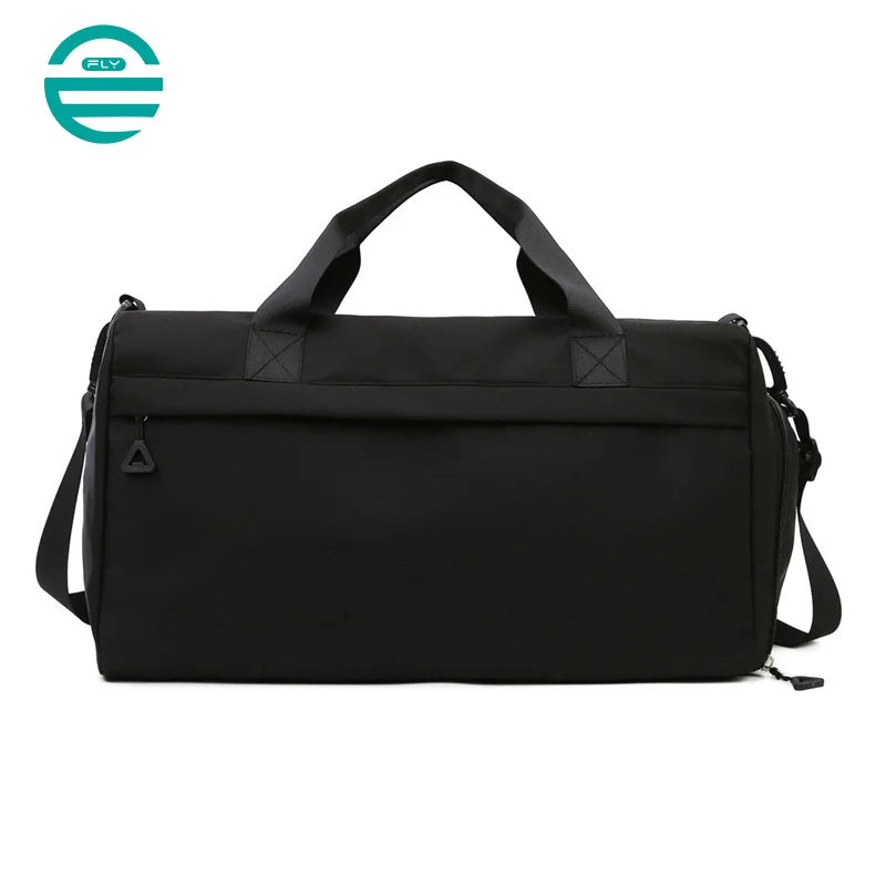 Guangzhou Fuliya Industry Co.,Ltd C-80940 Pink waterproof training travel bag with shoe compartment, front zip pocket, and trolley belt. Dry-wet separation, large capacity. For women's fitness, sports, and travel.