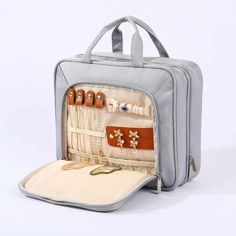 Guangzhou Fuliya Industry Co.,Ltd C-80942  Multi-color hanging toiletry bag, extra-large capacity for full-size bottles. Removable clear pocket and 360° hook. For travel, business trips, and daily use.