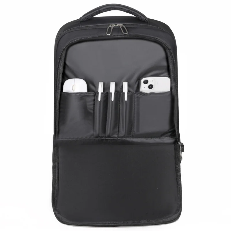 Guangzhou Fuliya Industry Co.,Ltd C-80943 Waterproof multi-functional backpack with laptop compartment, front pocket, and external USB port. Large-capacity multi-pocket storage. For unisex business, commuting, school, and travel.