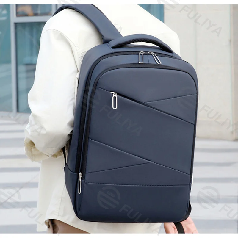 Guangzhou Fuliya Industry Co.,Ltd C-80943 Waterproof multi-functional backpack with laptop compartment, front pocket, and external USB port. Large-capacity multi-pocket storage. For unisex business, commuting, school, and travel.