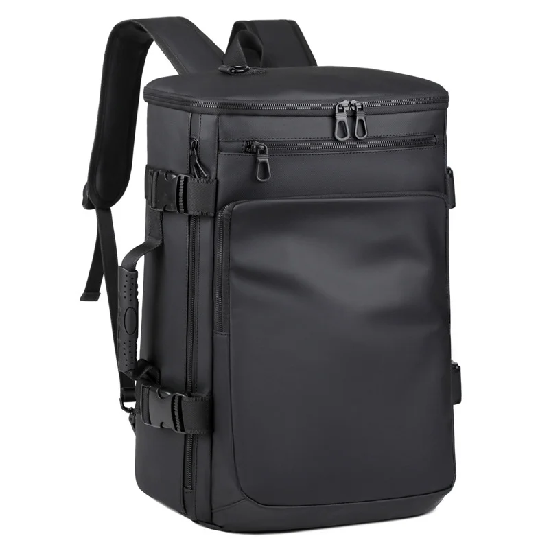 Guangzhou Fuliya Industry Co.,Ltd C-80945 Premium multi-functional business backpack, large-capacity multi-layer storage. Side opening, stowable straps convert to a crossbody. Lightweight & breathable for commuting and business trips.