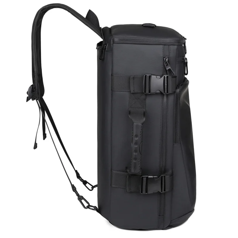 Guangzhou Fuliya Industry Co.,Ltd C-80945 Premium multi-functional business backpack, large-capacity multi-layer storage. Side opening, stowable straps convert to a crossbody. Lightweight & breathable for commuting and business trips.