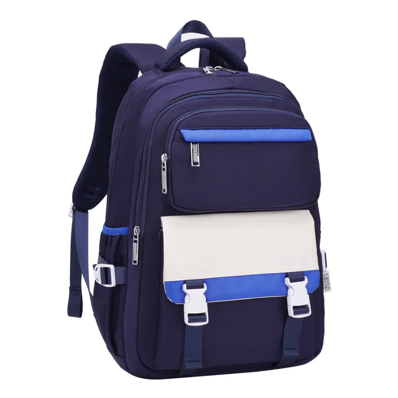 Guangzhou Fuliya Industry Co.,Ltd C-80950 Large-capacity water-resistant backpack with multi-layer zip pockets, side pockets, and trolley sleeve. Rainproof and durable. For junior high, high school, and college students.