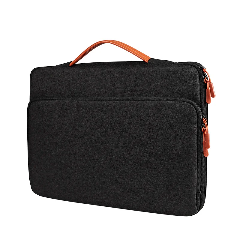 Guangzhou Fuliya Industry Co.,Ltd C-80954 16-inch shockproof laptop bag with 360° padding. Full-open design with laptop and accessory compartments, trolley sleeve, and retractable handle. For commuting and business trips.