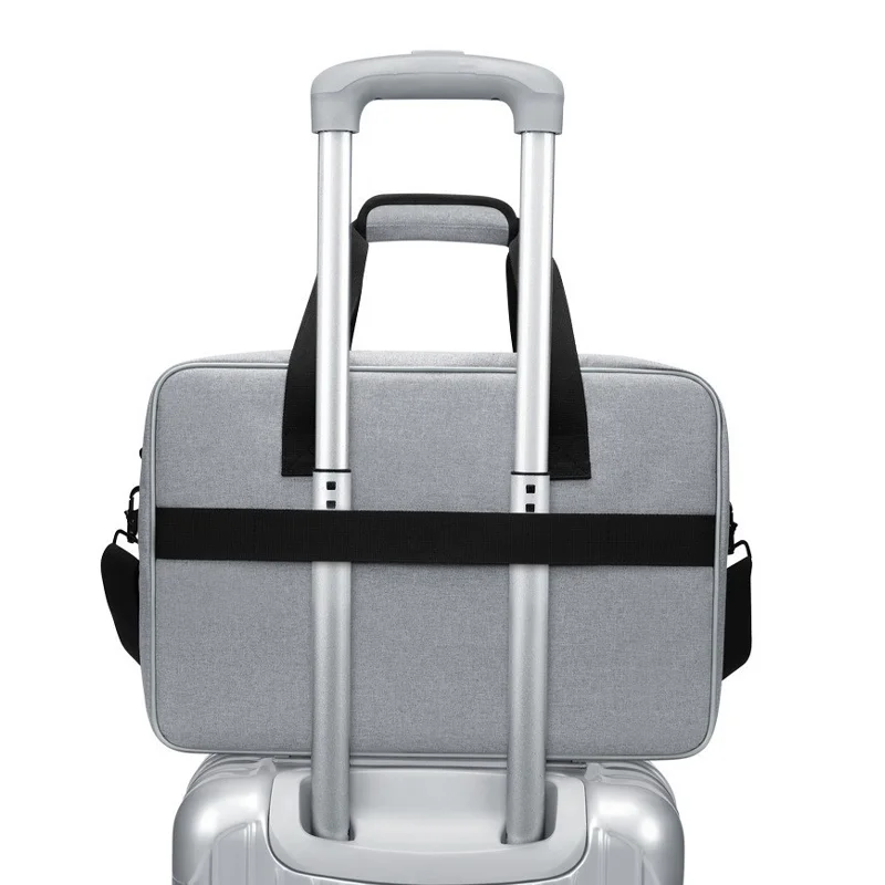 Guangzhou Fuliya Industry Co.,Ltd C-80978 Large-capacity PS5 storage bag with precise compartments. Features anti-slip pads, trolley sleeve, and hand/shoulder carry. Waterproof and portable. For gaming travel and daily storage.