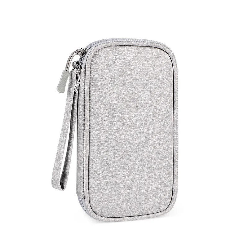 Guangzhou Fuliya Industry Co.,Ltd C-80979 Multi-functional digital accessory organizer (S/M/L). Flexible layout with Velcro dividers and mesh pockets, shockproof. Features a lanyard for carrying/hanging. For travel and daily organization.