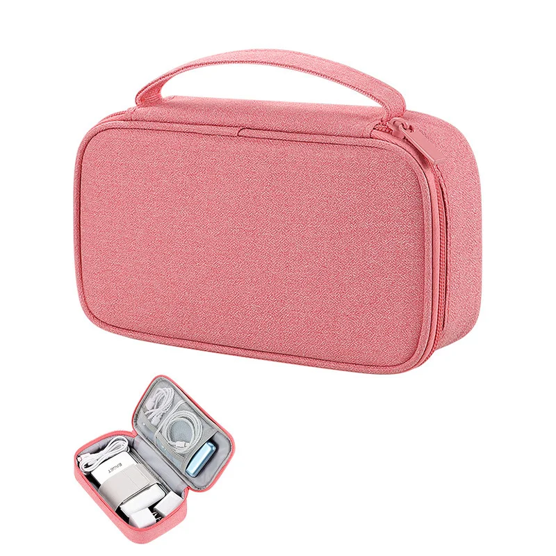 Guangzhou Fuliya Industry Co.,Ltd C-80979 Multi-functional digital accessory organizer (S/M/L). Flexible layout with Velcro dividers and mesh pockets, shockproof. Features a lanyard for carrying/hanging. For travel and daily organization.