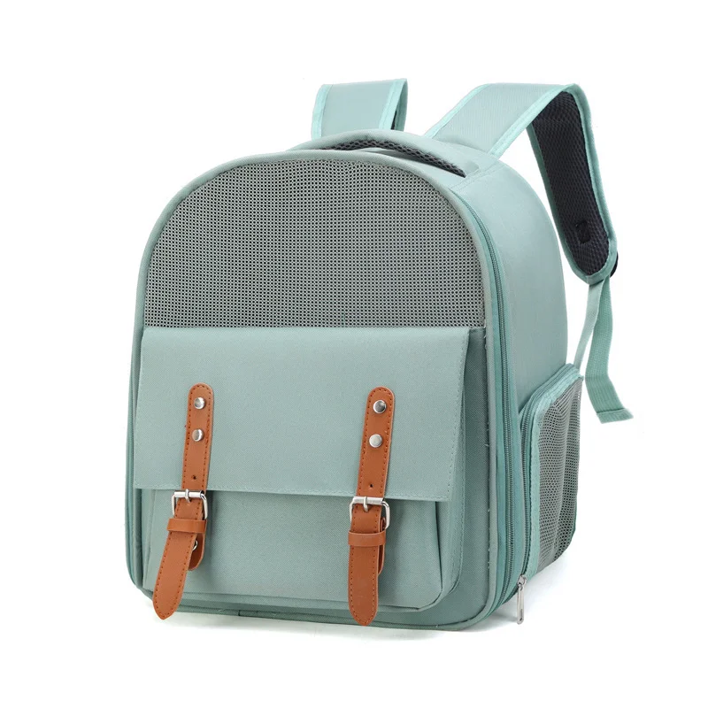 Guangzhou Fuliya Industry Co.,Ltd C-80991 Large-capacity pet backpack with ergonomic design. Breathable mesh, wide opening, and anti-loss hook. For outdoor travel with pets.