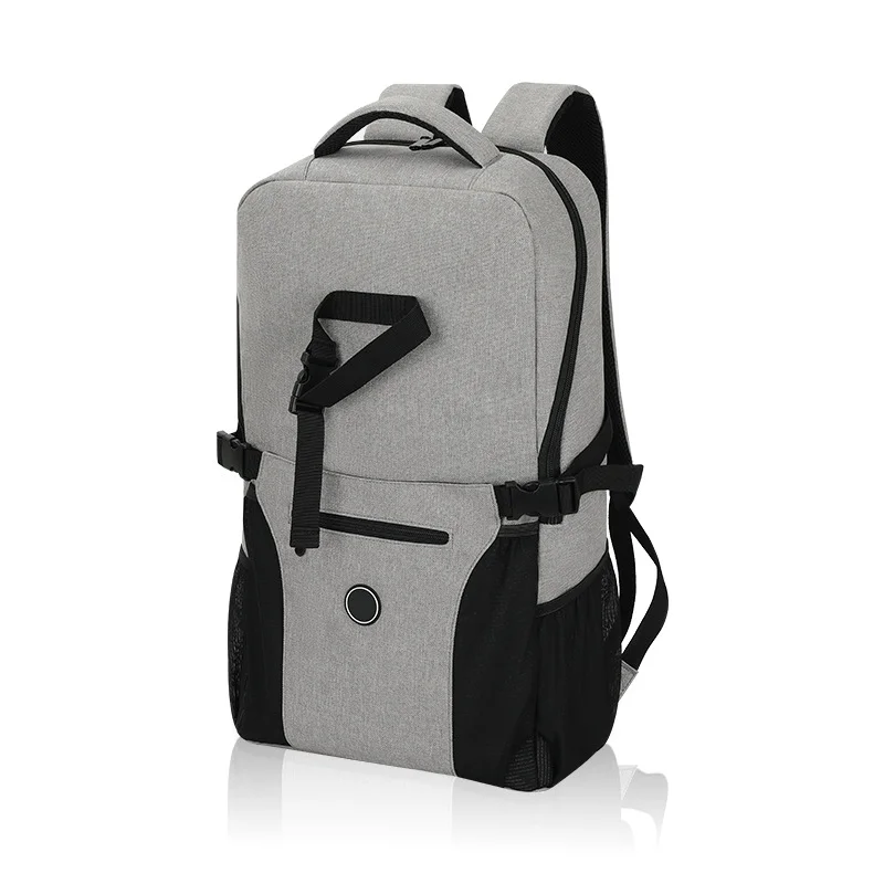 Guangzhou Fuliya Industry Co.,Ltd C-81011 Yoga travel backpack, water-resistant, large capacity, laptop compartment, front zipper pocket, side mesh pockets, and breathable back mesh - external yoga mat attachment for yoga, fitness, and outdoor.