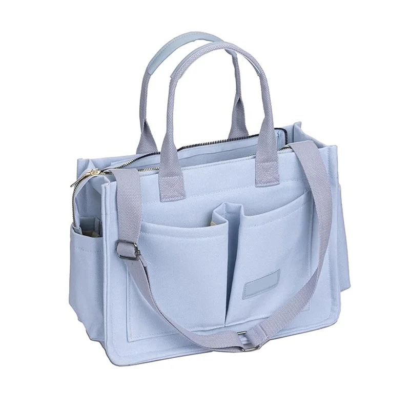 Guangzhou Fuliya Industry Co.,Ltd C-81020 Women's canvas tote bag, water-resistant, large capacity, fits 15.3