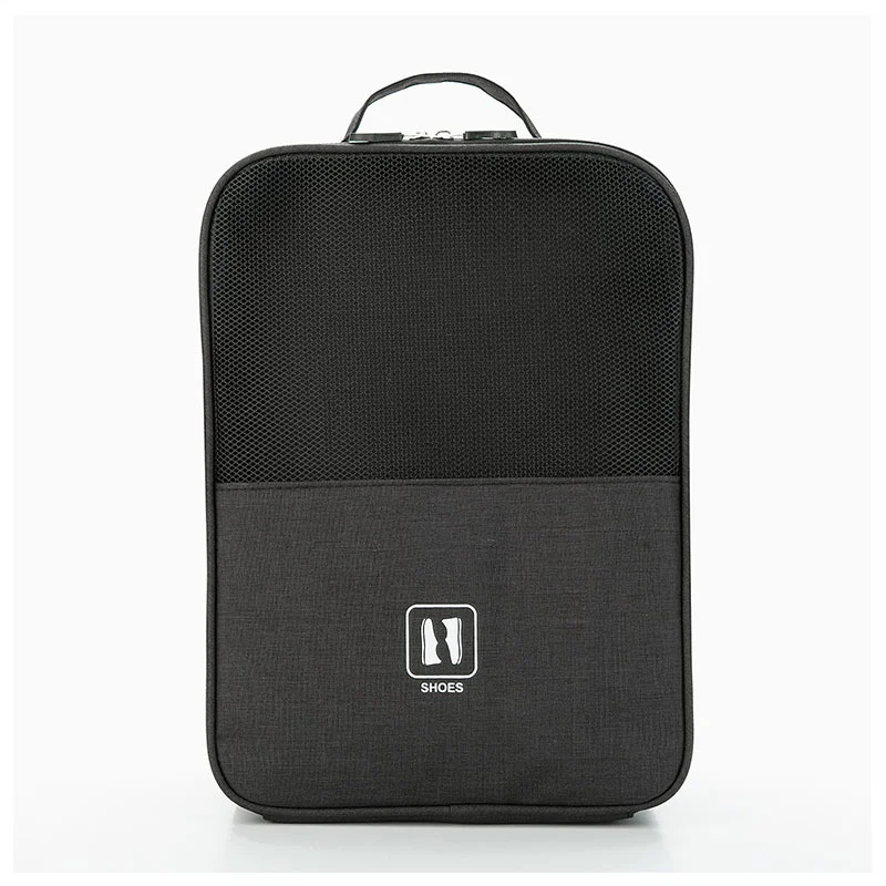 Guangzhou Fuliya Industry Co.,Ltd C-81021 Portable shoe storage bag, waterproof polyester, independent shoe compartment, breathable mesh, handle, and luggage strap - available in S/M/L for travel, sports, and daily storage.