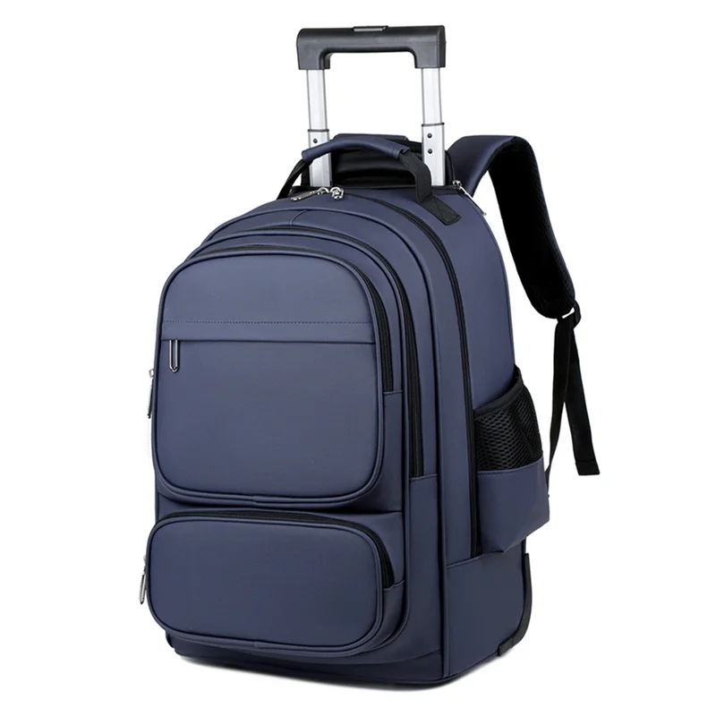 Guangzhou Fuliya Industry Co.,Ltd C-81023 Waterproof trolley backpack, large capacity, fits 15.6" laptop, hidden pull rod, hidden shoulder straps, comfortable handle, and anti-theft back pocket - trolley or backpack carry for business, travel, and school.