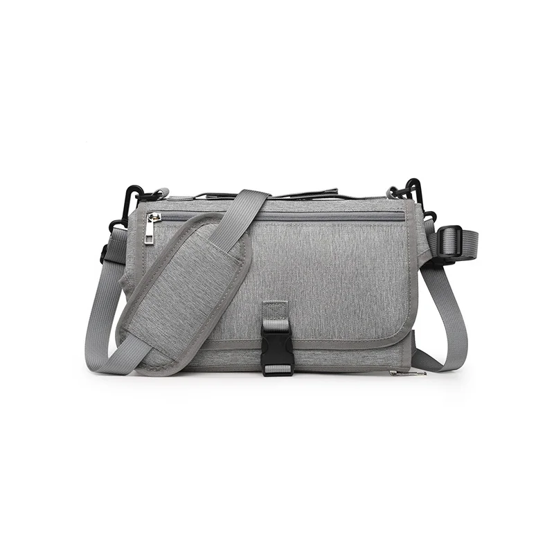 Guangzhou Fuliya Industry Co.,Ltd C-81029 Portable baby changing pad bag, multi-functional foldable design, changing mat, storage pockets, tissue dispenser, zipper pocket, and handle - attaches to stroller or car for easy travel.