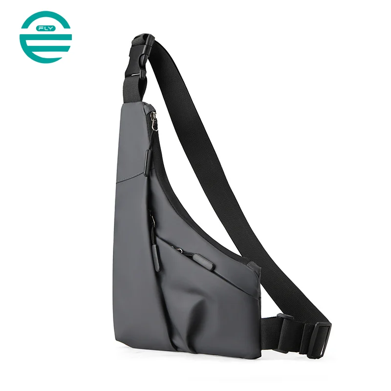 Guangzhou Fuliya Industry Co.,Ltd C-81033 Men's crossbody chest bag, water-resistant and lightweight, large capacity with pockets, smooth zipper, adjustable strap, and quick-release buckle - crossbody or chest carry for casual, sports, and travel.