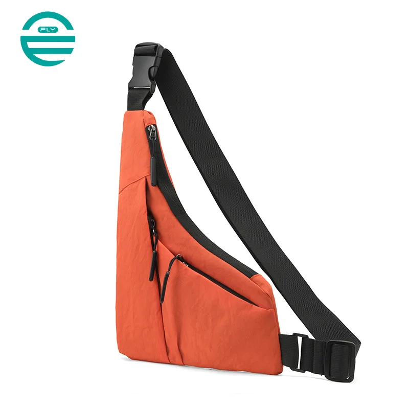 Guangzhou Fuliya Industry Co.,Ltd C-81033 Men's crossbody chest bag, water-resistant and lightweight, large capacity with pockets, smooth zipper, adjustable strap, and quick-release buckle - crossbody or chest carry for casual, sports, and travel.