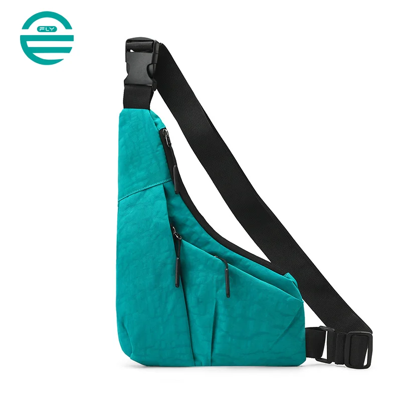 Guangzhou Fuliya Industry Co.,Ltd C-81033 Men's crossbody chest bag, water-resistant and lightweight, large capacity with pockets, smooth zipper, adjustable strap, and quick-release buckle - crossbody or chest carry for casual, sports, and travel.