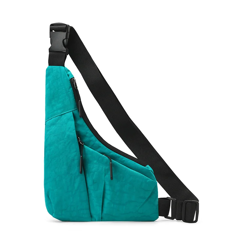 Guangzhou Fuliya Industry Co.,Ltd C-81033 Men's crossbody chest bag, water-resistant and lightweight, large capacity with pockets, smooth zipper, adjustable strap, and quick-release buckle - crossbody or chest carry for casual, sports, and travel.