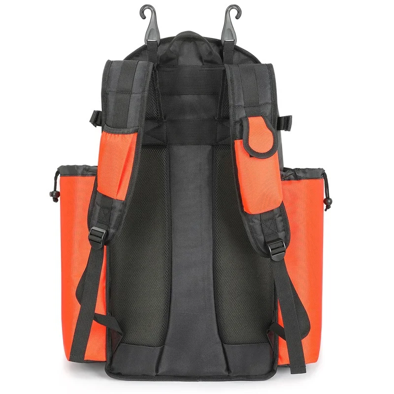 Guangzhou Fuliya Industry Co.,Ltd C-81035 Baseball sports backpack, wear-resistant polyester, large capacity, shoe compartment, bat straps, breathable back pad, and color-block design - for baseball training and outdoor travel.