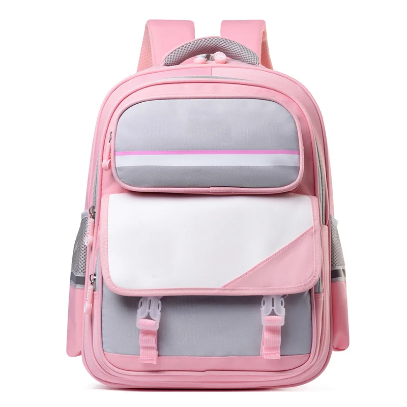 Guangzhou Fuliya Industry Co.,Ltd C-81048 Student backpack, water-resistant, large capacity, front pocket, side mesh pocket, adjustable strap, and breathable soft back pad - for children and primary/middle school students.