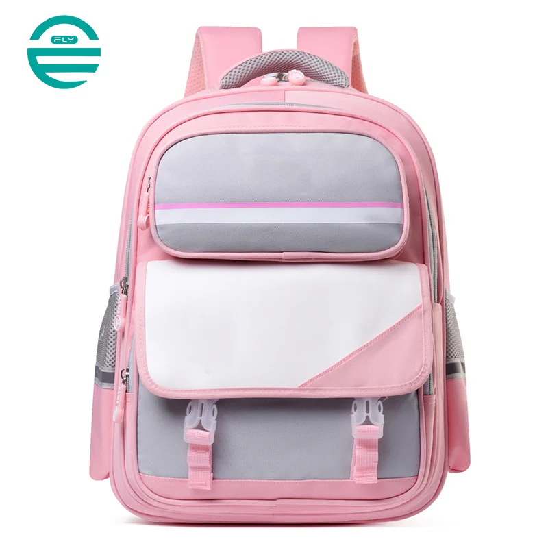 Guangzhou Fuliya Industry Co.,Ltd C-81048 Student backpack, water-resistant, large capacity, front pocket, side mesh pocket, adjustable strap, and breathable soft back pad - for children and primary/middle school students.