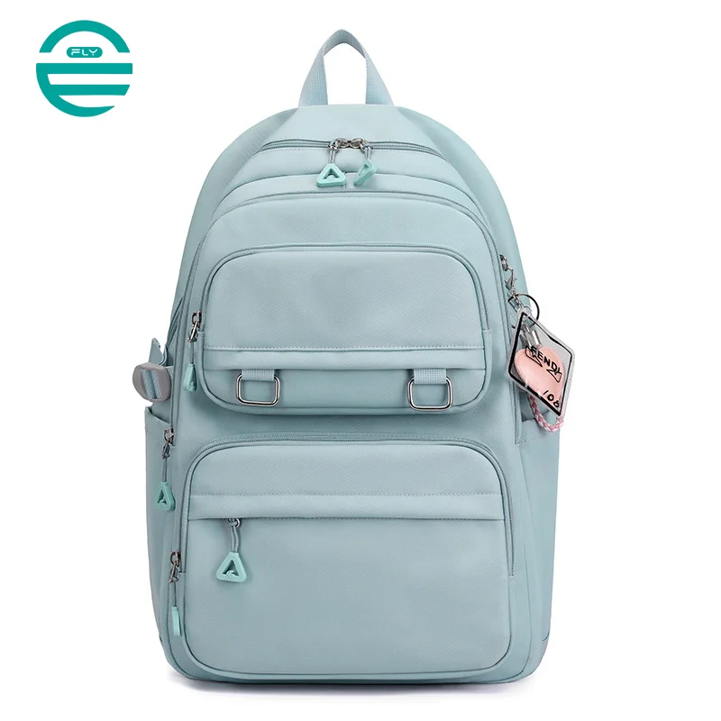 Guangzhou Fuliya Industry Co.,Ltd C-81050 Student load-reducing backpack, lightweight nylon, large capacity, front/side pockets, adjustable strap, spine-protecting back pad, and luggage strap - for primary and middle school students.