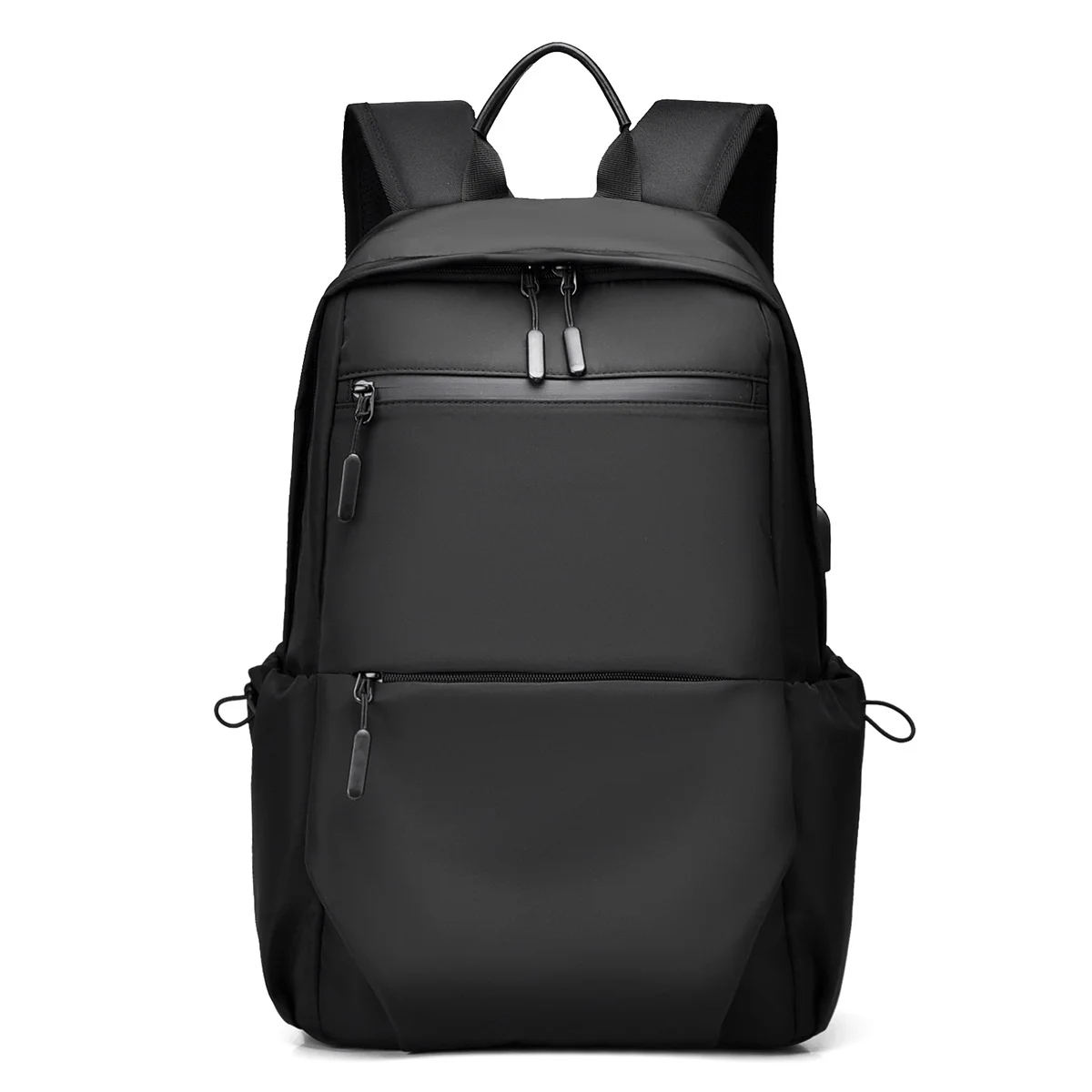 Guangzhou Fuliya Industry Co.,Ltd C-81052 Casual outdoor backpack, water-resistant, large capacity, laptop compartment, external USB port, comfortable handle, adjustable strap, and luggage strap - for travel, commuting, and school.