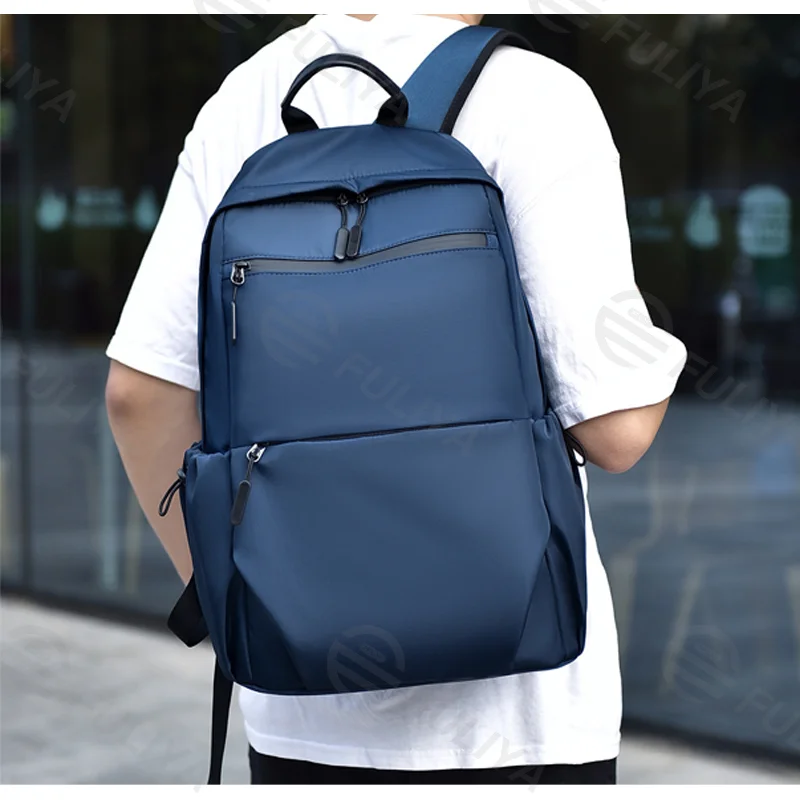 Guangzhou Fuliya Industry Co.,Ltd C-81052 Casual outdoor backpack, water-resistant, large capacity, laptop compartment, external USB port, comfortable handle, adjustable strap, and luggage strap - for travel, commuting, and school.