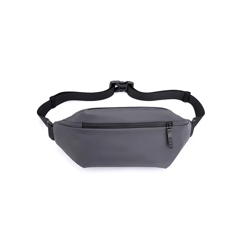 Guangzhou Fuliya Industry Co.,Ltd C-81055 Outdoor casual waist bag, water-resistant, large capacity, side pocket, separate bottle pocket, adjustable strap, and retaining strap.Wear as waist, chest, or crossbody bag for outdoor, sports, and daily use.