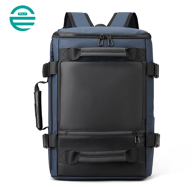 Guangzhou Fuliya Industry Co.,Ltd C-81062 Men's multi-functional backpack, large capacity, laptop compartment, dual zipper, hidden straps, and detachable strap - backpack, shoulder bag, crossbody bag, or tote for business, commuting, and travel.