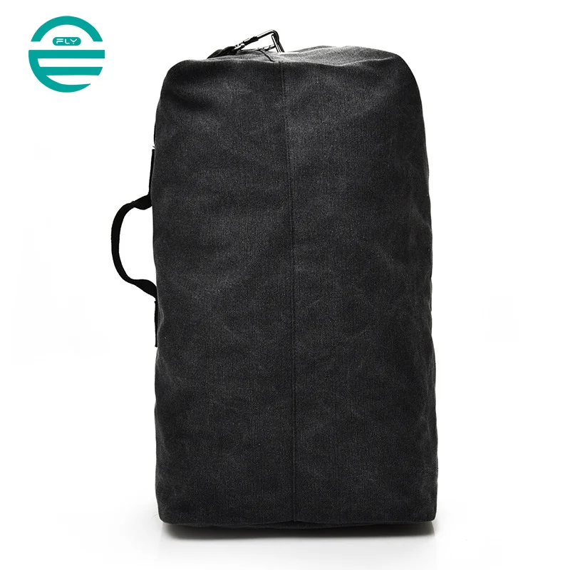 Guangzhou Fuliya Industry Co.,Ltd C-81065 Korean-style vintage canvas backpack, large capacity, comfortable handle, adjustable straps, and luggage strap - S/L sizes for travel, hiking, and daily use.