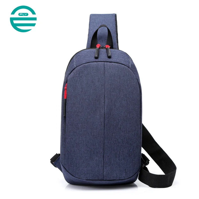 Guangzhou Fuliya Industry Co.,Ltd C-81068 Casual sports chest bag, water-resistant, large capacity, dual zipper, detachable strap, and left/right shoulder alternate carry - crossbody or chest carry for outdoor, cycling, and daily use.