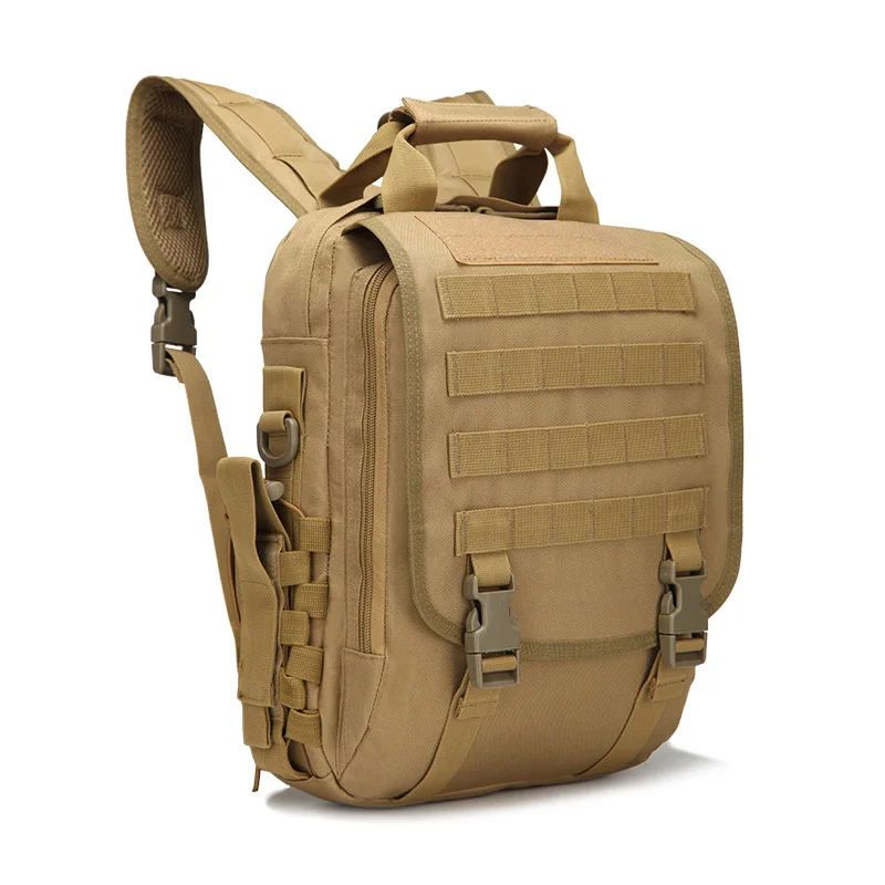 Guangzhou Fuliya Industry Co.,Ltd C-81070 Outdoor tactical backpack, water-resistant, large capacity, laptop compartment, sponge protective layer, dual zipper, detachable strap, and quick-release buckle - for outdoor adventures, commuting, and travel.