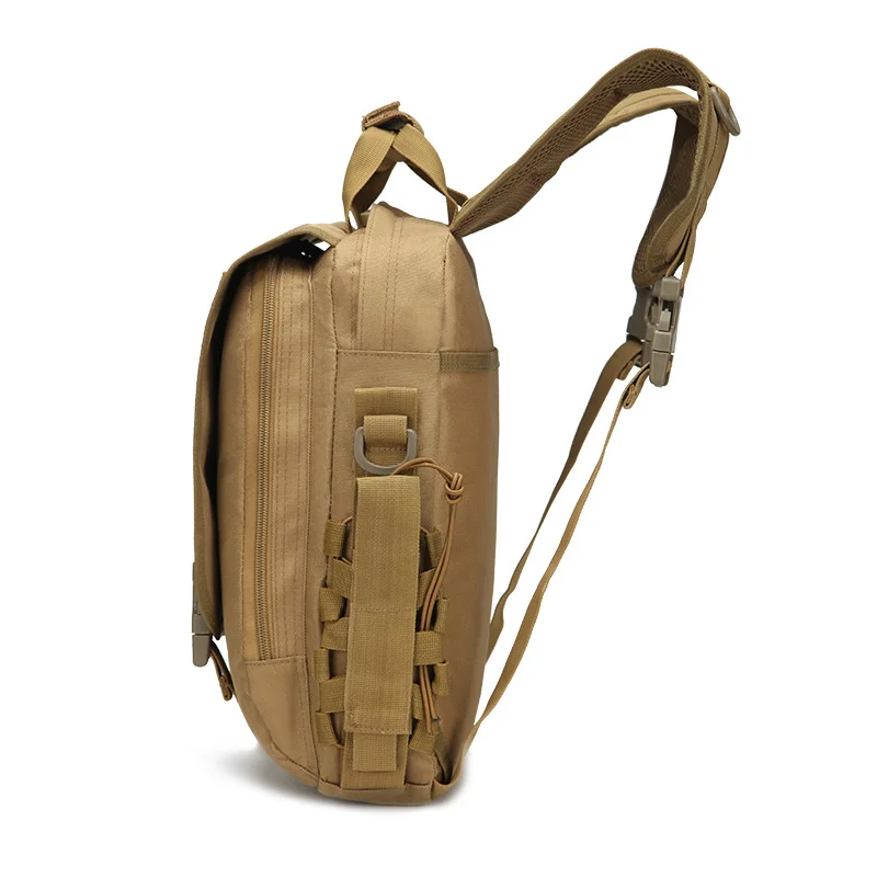 Guangzhou Fuliya Industry Co.,Ltd C-81070 Outdoor tactical backpack, water-resistant, large capacity, laptop compartment, sponge protective layer, dual zipper, detachable strap, and quick-release buckle - for outdoor adventures, commuting, and travel.