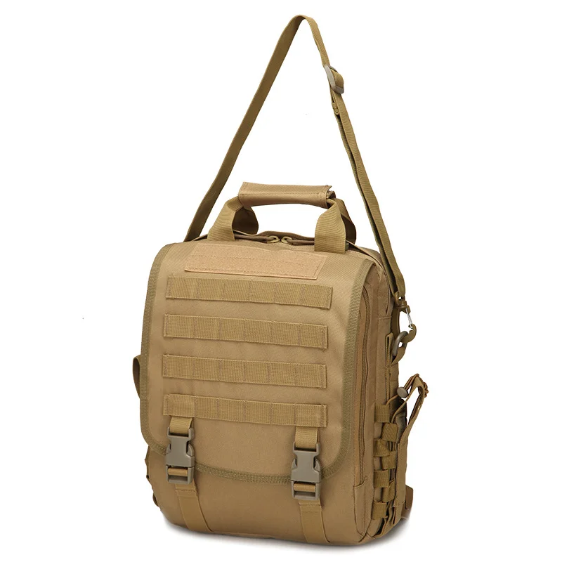 Guangzhou Fuliya Industry Co.,Ltd C-81070 Outdoor tactical backpack, water-resistant, large capacity, laptop compartment, sponge protective layer, dual zipper, detachable strap, and quick-release buckle - for outdoor adventures, commuting, and travel.