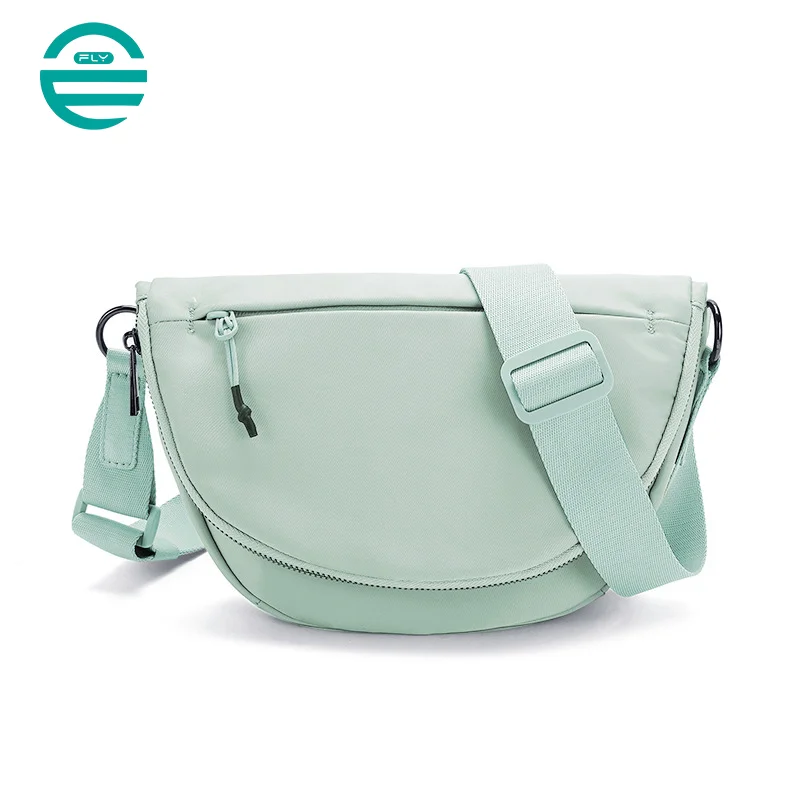 Guangzhou Fuliya Industry Co.,Ltd C-81072 Outdoor casual crossbody bag, water-resistant and wear-resistant, large capacity with pockets, metal hardware, dual zipper, sturdy strap, and foldable storage design - for sports, yoga, and daily use.