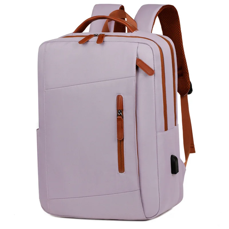 Guangzhou Fuliya Industry Co.,Ltd C-81076 Business commuter backpack, water-resistant, large capacity, laptop compartment, USB port, comfortable handle, and luggage strap - backpack or hand carry for business trips, commuting, and travel.