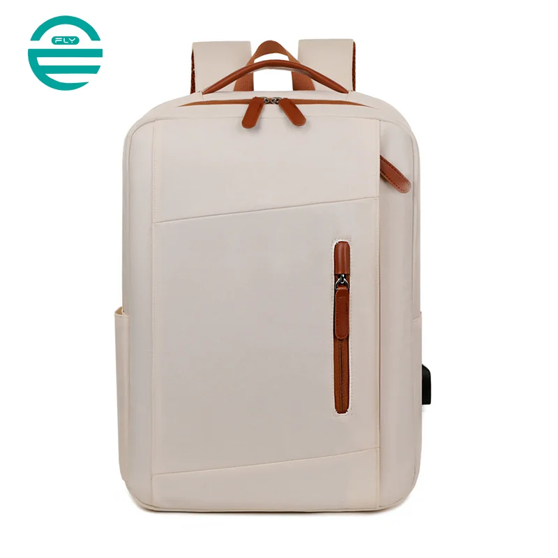 Guangzhou Fuliya Industry Co.,Ltd C-81076 Business commuter backpack, water-resistant, large capacity, laptop compartment, USB port, comfortable handle, and luggage strap - backpack or hand carry for business trips, commuting, and travel.